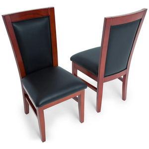 BBO Poker Tables Classic Dining Poker Chairs (Black/Mahogany)