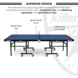 Killerspin 415 Series Max DeepBlu Indoor Folding Table