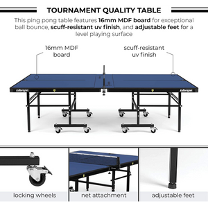 Killerspin 415 Series Max DeepBlu Indoor Folding Table