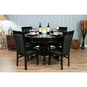 BBO Poker Tables Classic Dining Poker Chairs (Black/Mahogany)