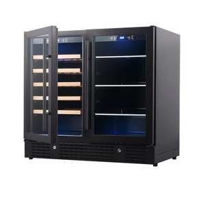 KingsBottle 36" Beer and Wine Cooler Combination with Low-E Glass Door