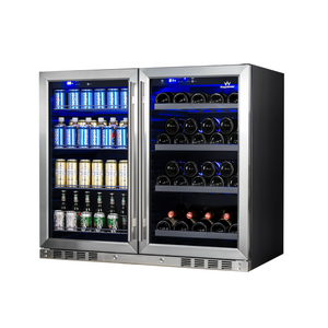 KingsBottle 39" Under Counter Wine And Beer Fridge Combo