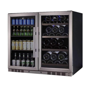 KingsBottle 39" Under Counter Wine And Beer Fridge Combo