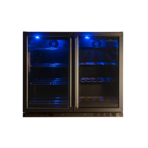 KingsBottle 39" Under Counter Wine And Beer Fridge Combo