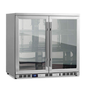 KingsBottle 36" Heating Glass 2 Door Built In Beverage Fridge